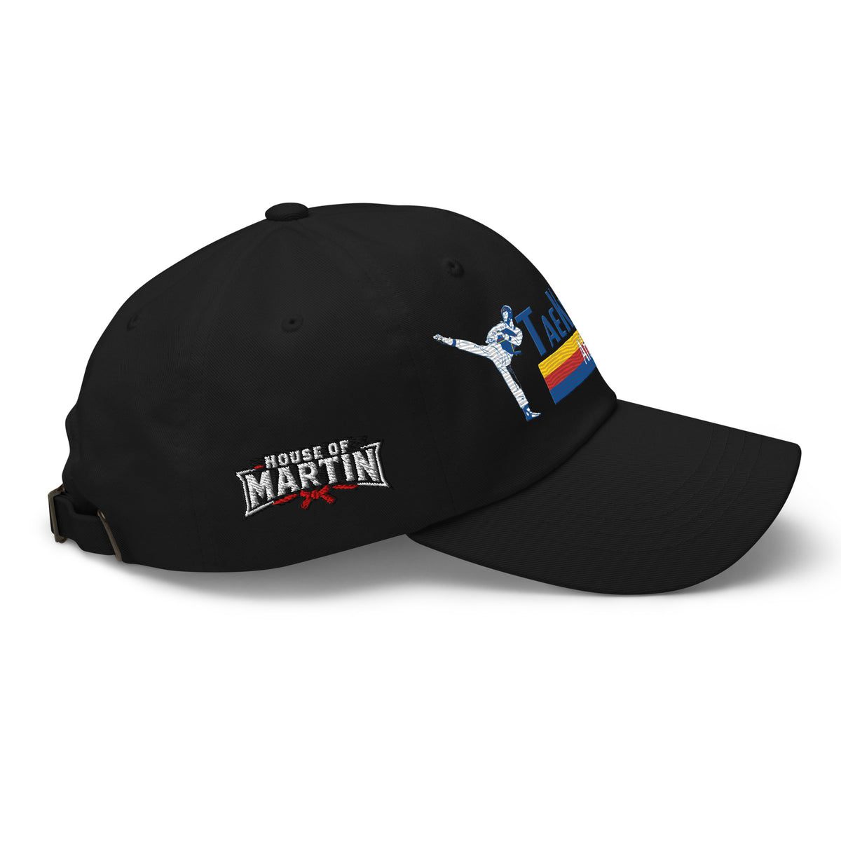 Taekwondo After Coffee dad hat, right side view by House of Martin Designs