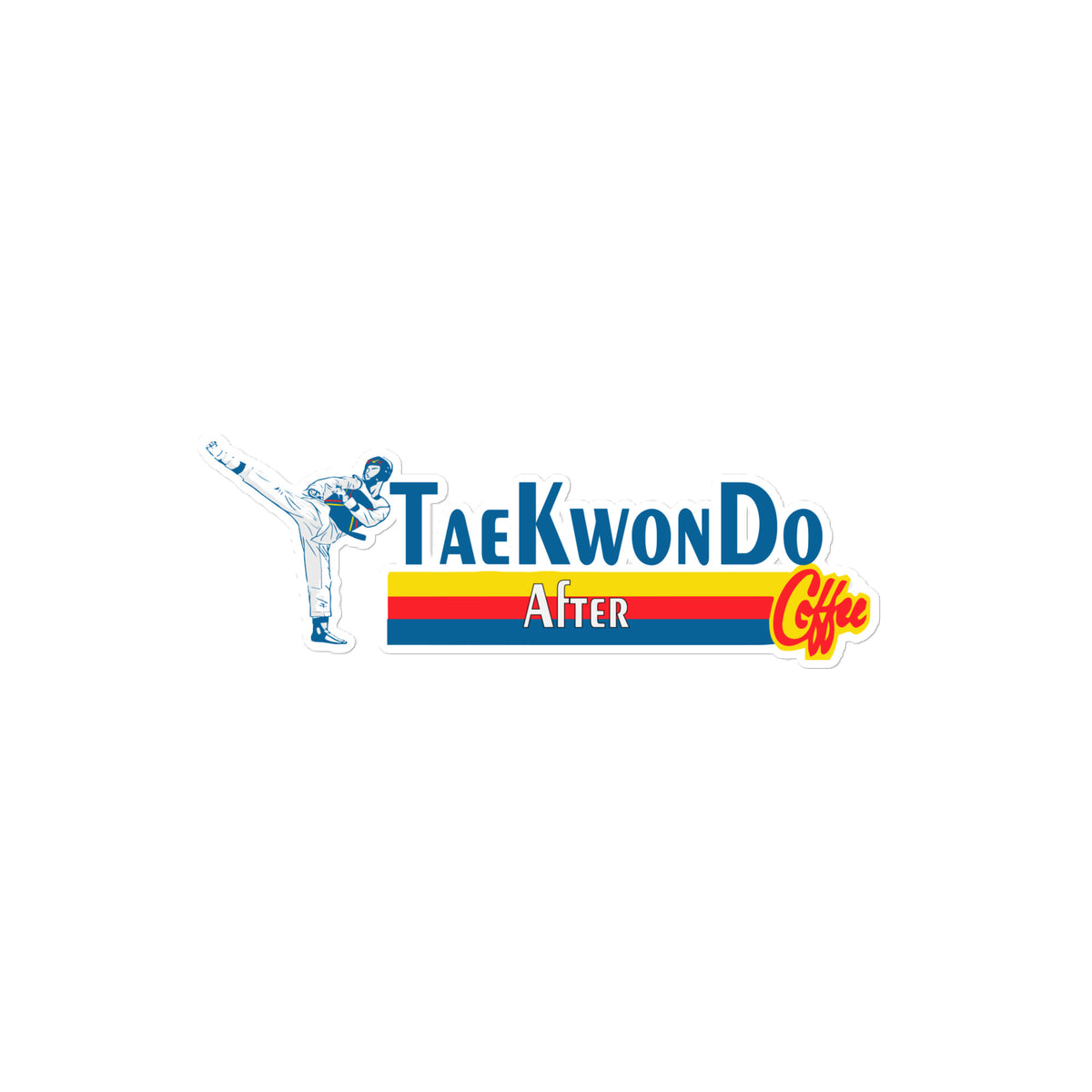 Taekwondo After Coffee vinyl sticker by House of Martin Designs