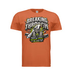 Breaking Through men's tee in orange, front view by House of Martin Designs