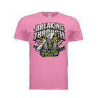 Breaking Through men's tee in azalea, front view by House of Martin Designs