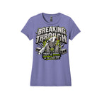 Breaking Through women's tee in cardinal red, front view by House of Martin Designs