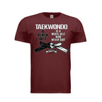 Don't Quit unisex tee in maroon, front view by House of Martin Designs