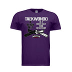 Don't Quit unisex tee in purple, front view by House of Martin Designs