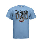 TKD Dad unisex tee in carolina blue, front view by House of Martin Designs