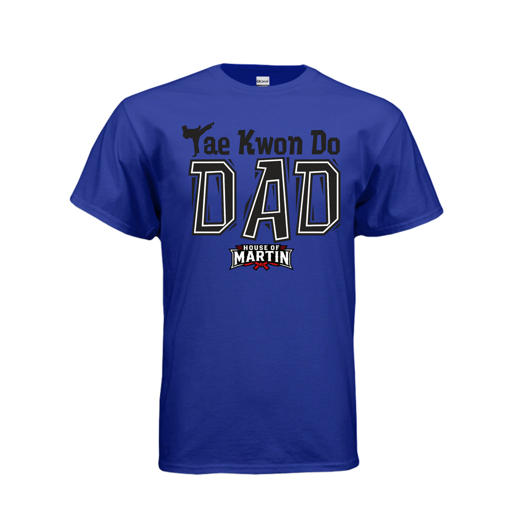 TKD Dad unisex tee, front view by House of Martin Designs