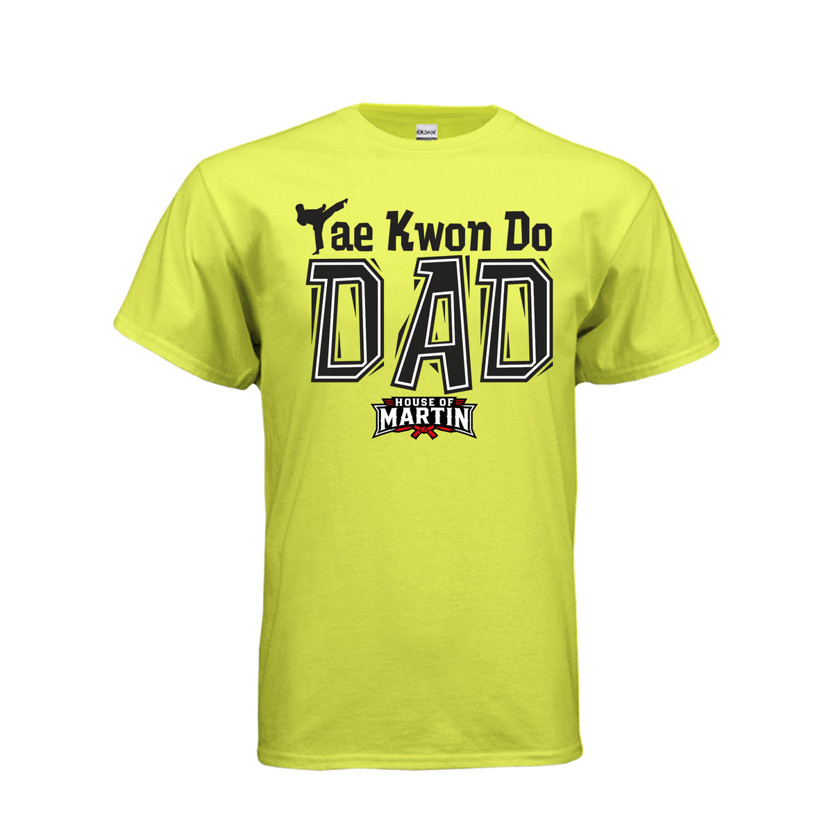 TKD Dad unisex tee, front view by House of Martin Designs
