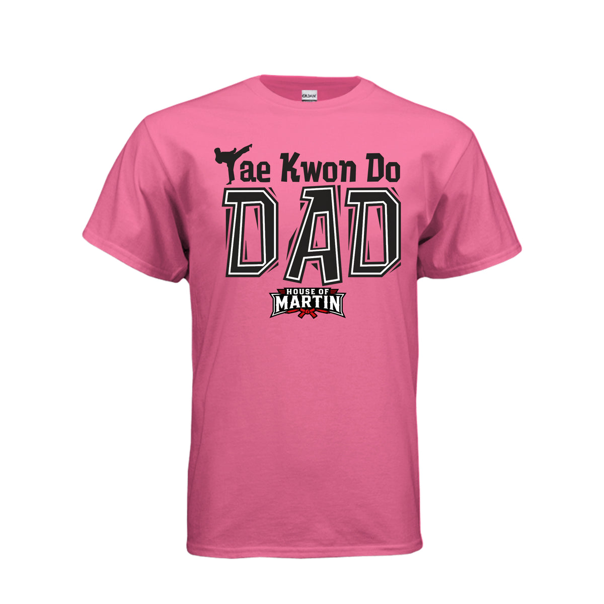 TKD Dad unisex tee, front view by House of Martin Designs