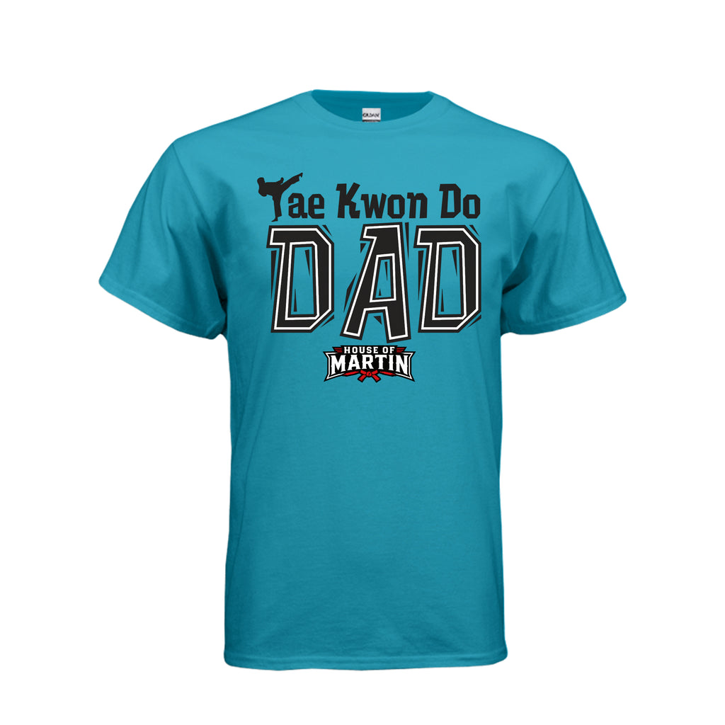 TKD Dad unisex tee, front view by House of Martin Designs