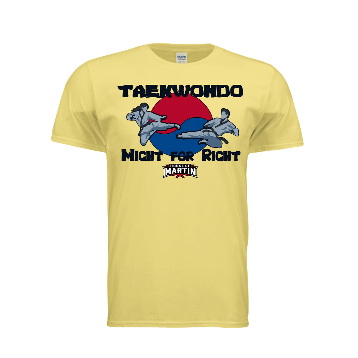 Might for Right unisex tee in daisy, front view by House of Martin Designs